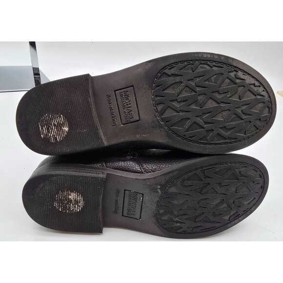 Michael Kors Womens Black Knee-High Boots With Dual Zipper & Strap Detail girls - Picture 6 of 9